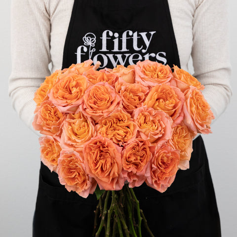 Apricot Blend Garden Rose Apron - Image