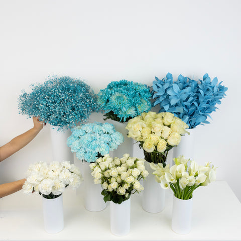 Aqua Bloom Bouquet Bar Flower Kit Close Up - Image