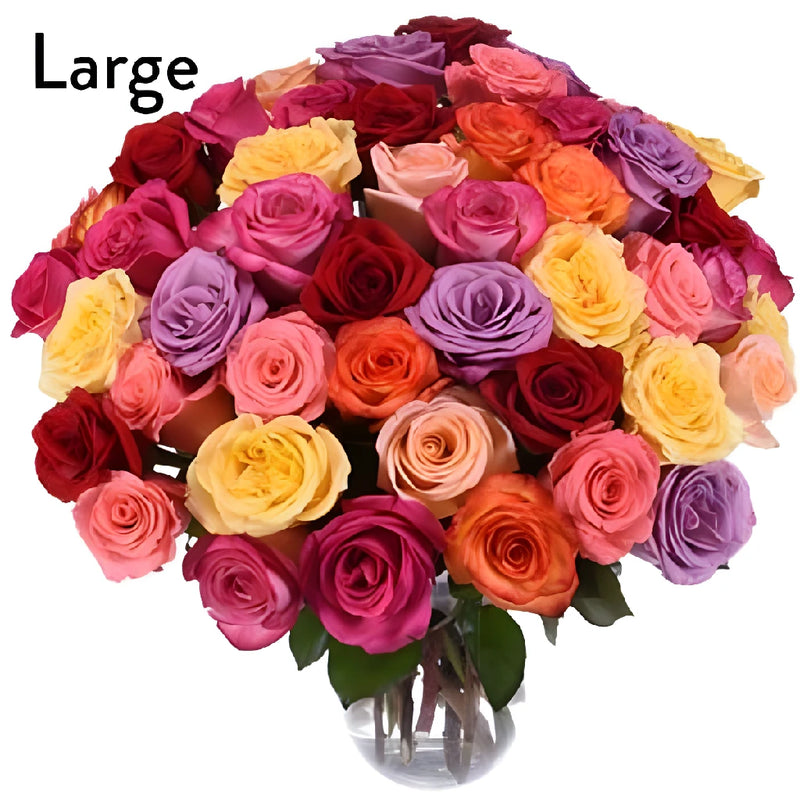 Assorted Roses Gift Large Bouquet - Image