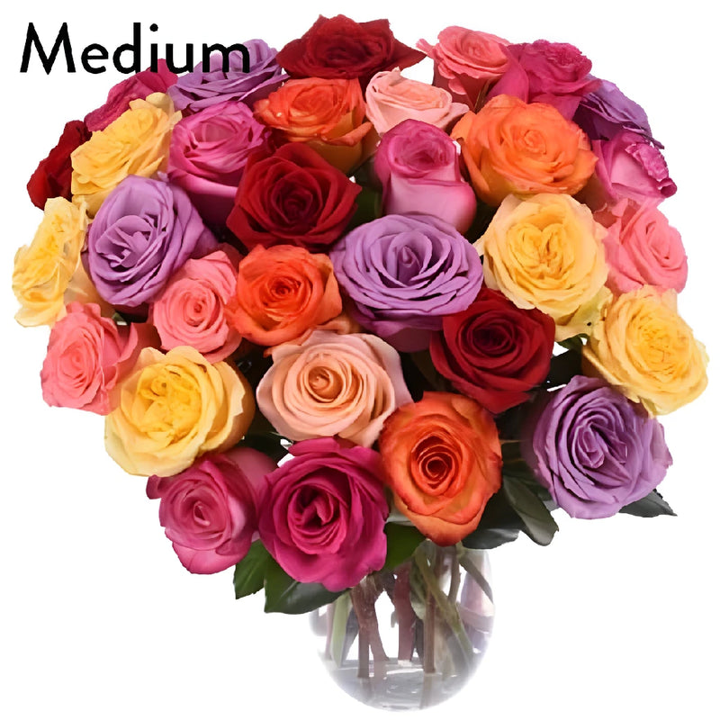 Assorted Roses Gift Medium Bouquet  - Image