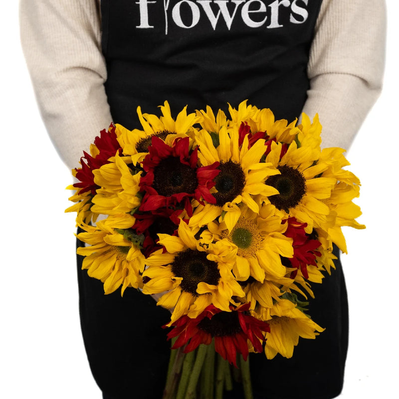 Assorted Sunflowers For Arranging Vase - Image
