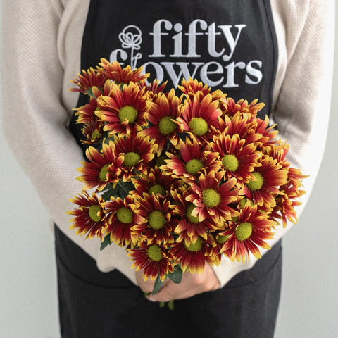 Autumn Daisy Flower Apron - Image