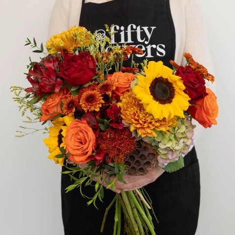 Autumn Dream Fall Flower Bouquet Vase - Image