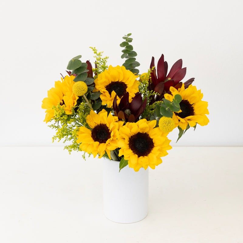 Autumn Sunset Flower Bouquet Vase - Image