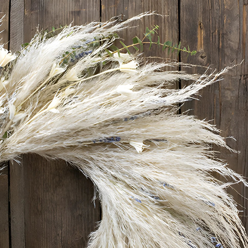 Avery dried greenery wreath side stem
