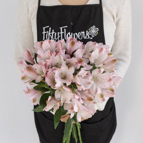 Baby Pink Peruvian Lilies Apron - Image