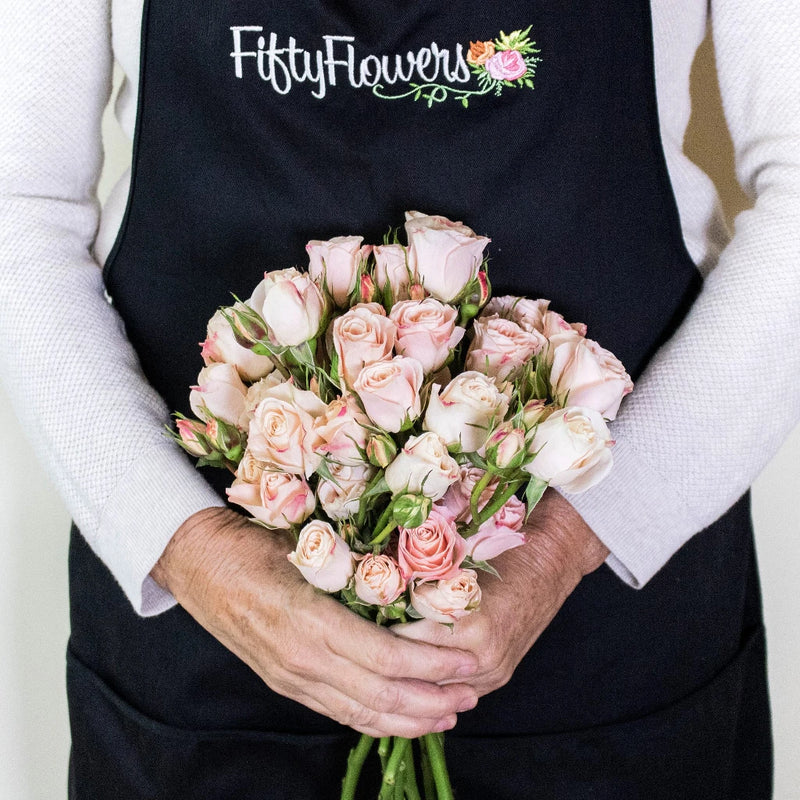 Bali Peach Wholesale Spray Roses In a Vase