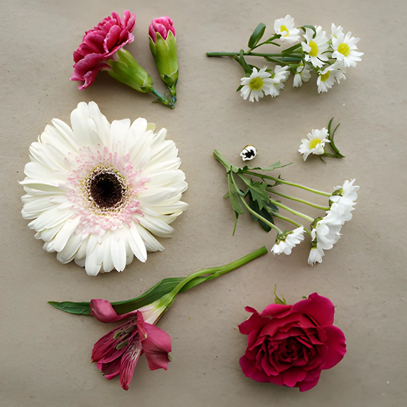 Berries and Cream DIY Flower Kit Flatlay