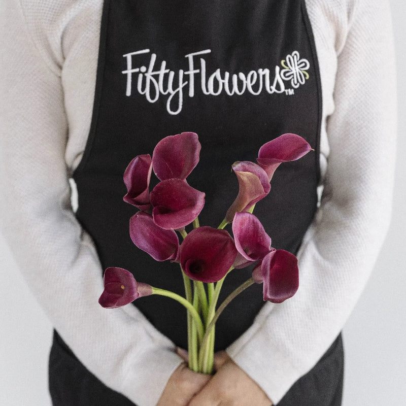 Berry Burst Mini Colored Calla Lily Apron - Image