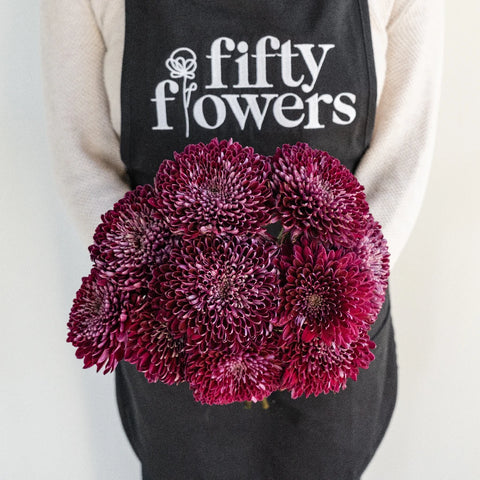 Berry Twist Bahlia Flower Apron - Image