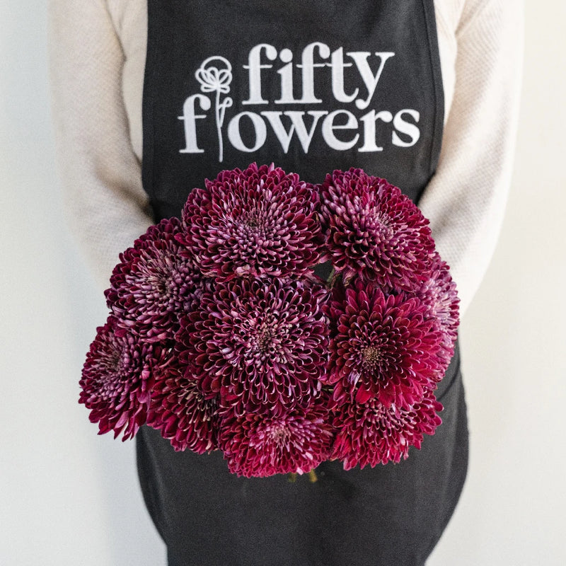 Berry Twist Bahlia Flower Apron - Image