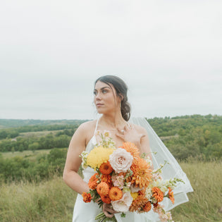 Dreamy Orange and Yellow Grassland Elopement