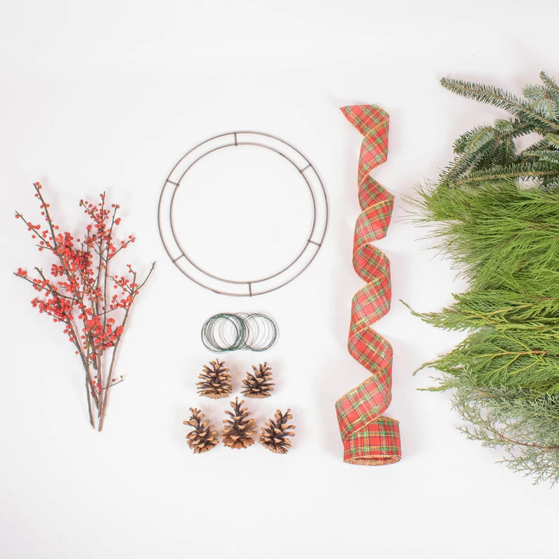 Festive Wreath DIY Flower Design Class Kit