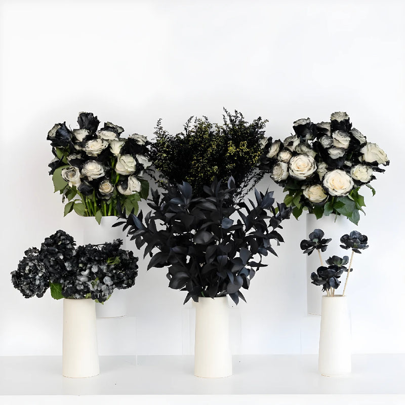 Black Velvet Diy Flower Kit Close Up - Image