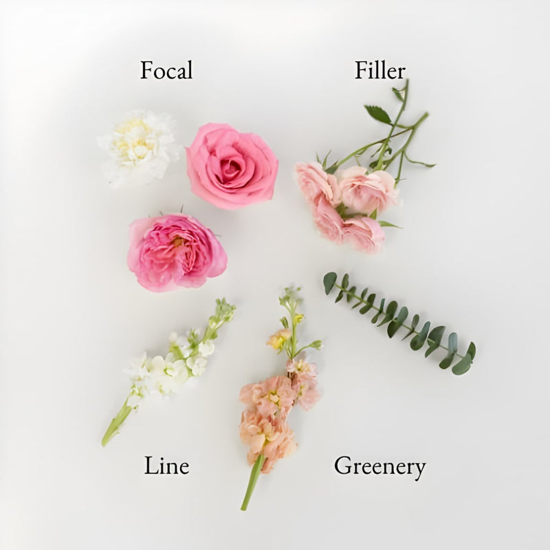 Blush Bulk Bouquet Bar Flower Kit Stem - Image