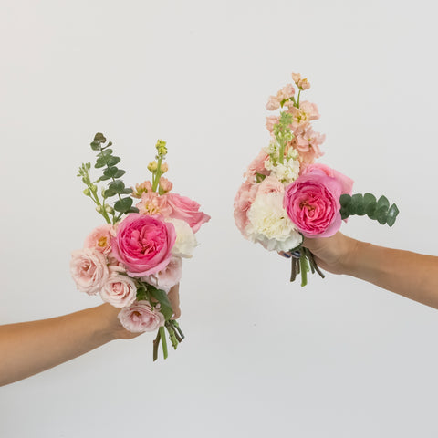 Blush Bulk Bouquet Bar Flower Kit Vase - Image