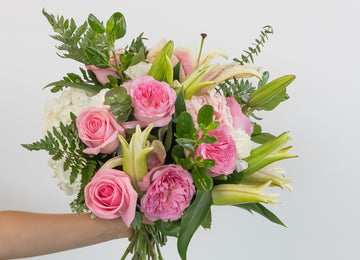 Blush Bulk Flower Bouquet Close Up - Image