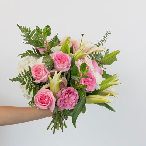 Blush Bulk Flower Bouquet Close Up - Image