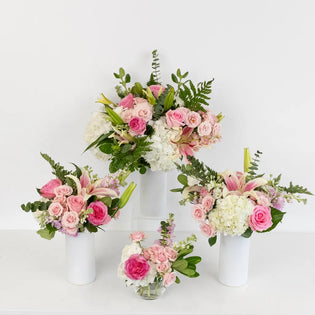 Blush Bulk Flower Centerpieces Close Up - Image