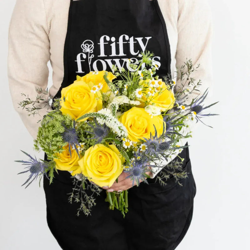 Boho Chic Flower Bouquet Apron - Image