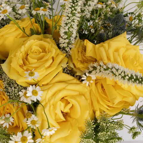 Boho Chic Flower Centerpiece Close Up - Image