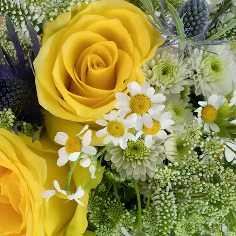 Boho Chic Flower Centerpieces Close Up - Image