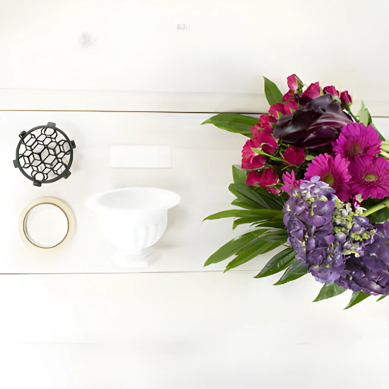 Bold Dreams Pink and Purple DIY Flower Centerpiece supplies