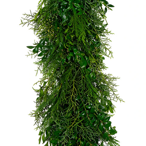 Boxwood and Cedar Greens Garland