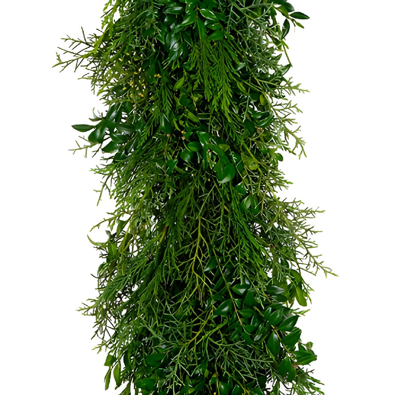 Boxwood and Cedar Greens Garland