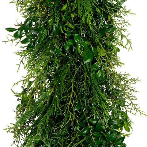 Boxwood and Cedar Greens Garland