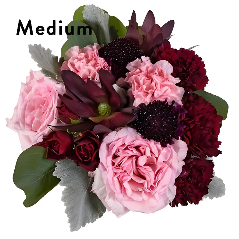 Blushing Burgundy Fresh Flower centerpieces