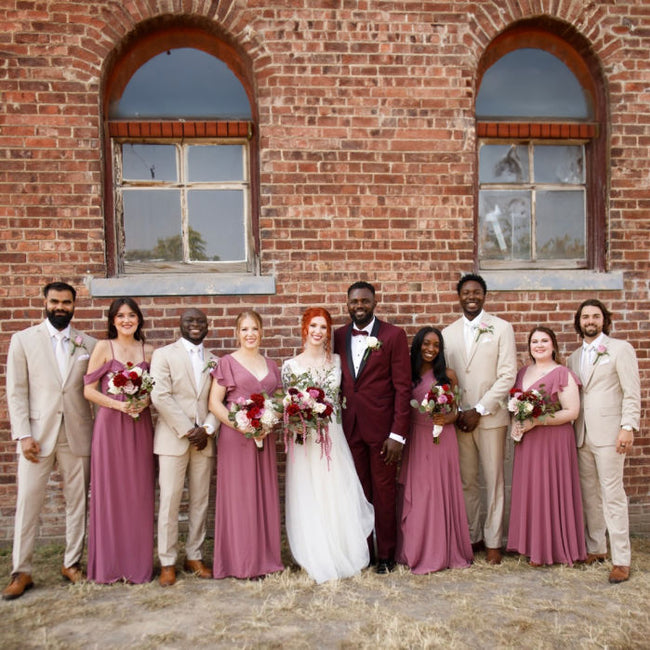 Intimate Burgundy Blush Florida Wedding