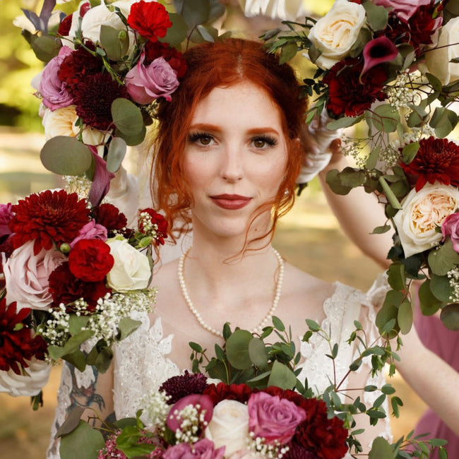 Intimate Burgundy Blush Florida Wedding