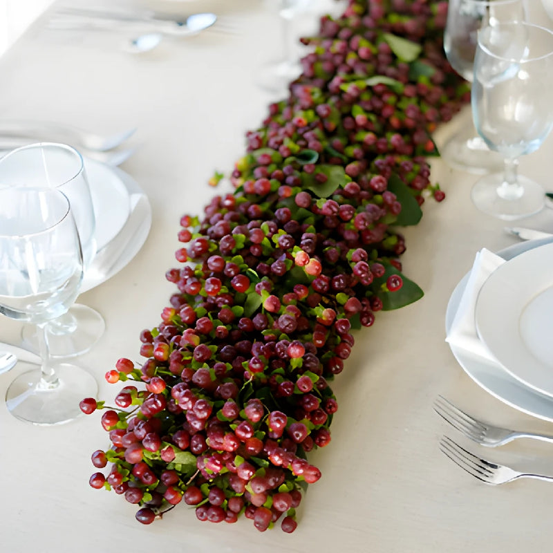 Burgundy Hypericum Berry Garlands