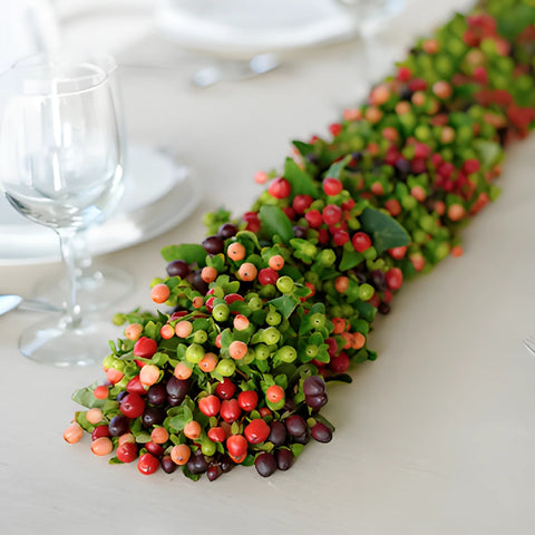 Burgundy Peach Hypericum Berry Garlands