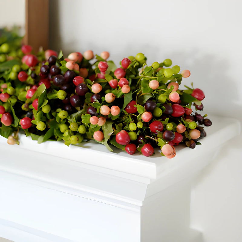 Burgundy Peach Hypericum Berry Garlands