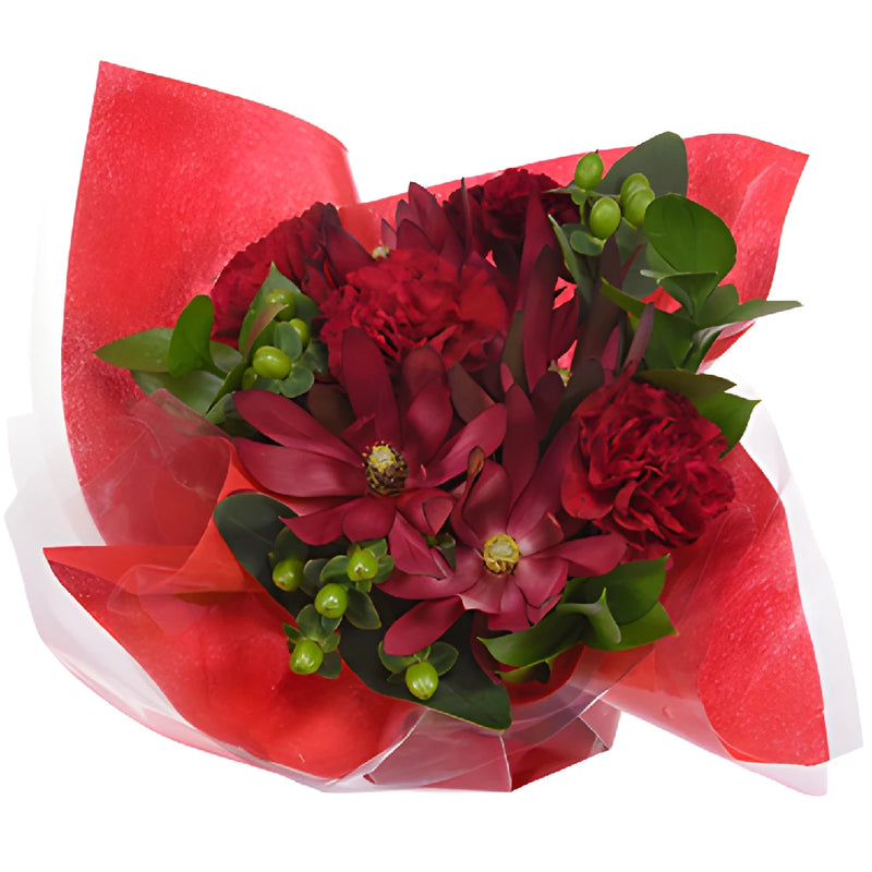 Monochromatic Burgundy Bouquetta Centerpieces