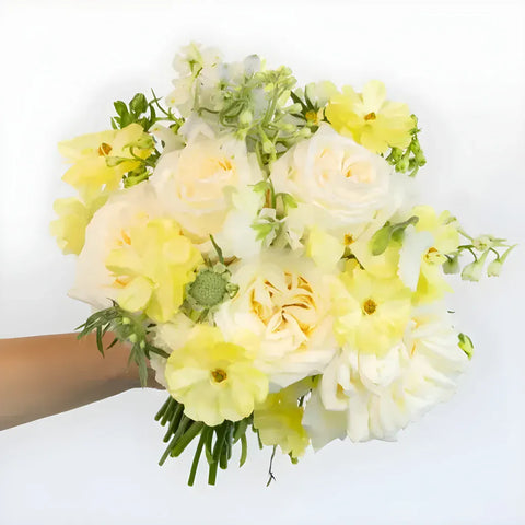 Butter Yellow Diy Flower Kit Hands - Image