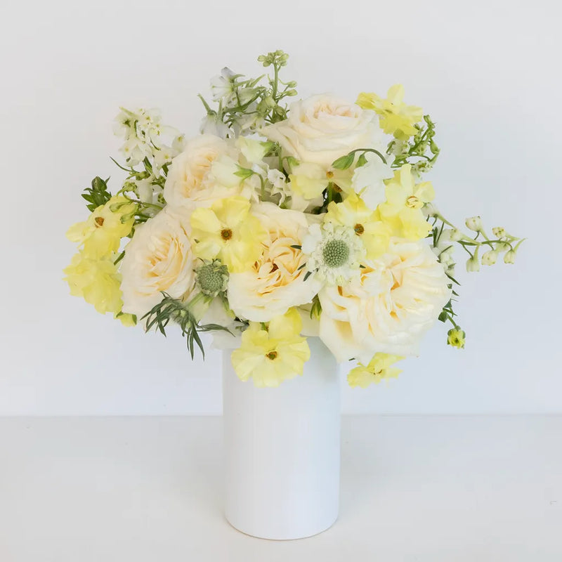 Butter Yellow Flower Bouquet Vase - Image