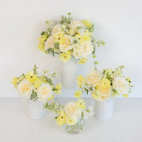 Butter Yellow Flower Centerpiece Close Up - Image
