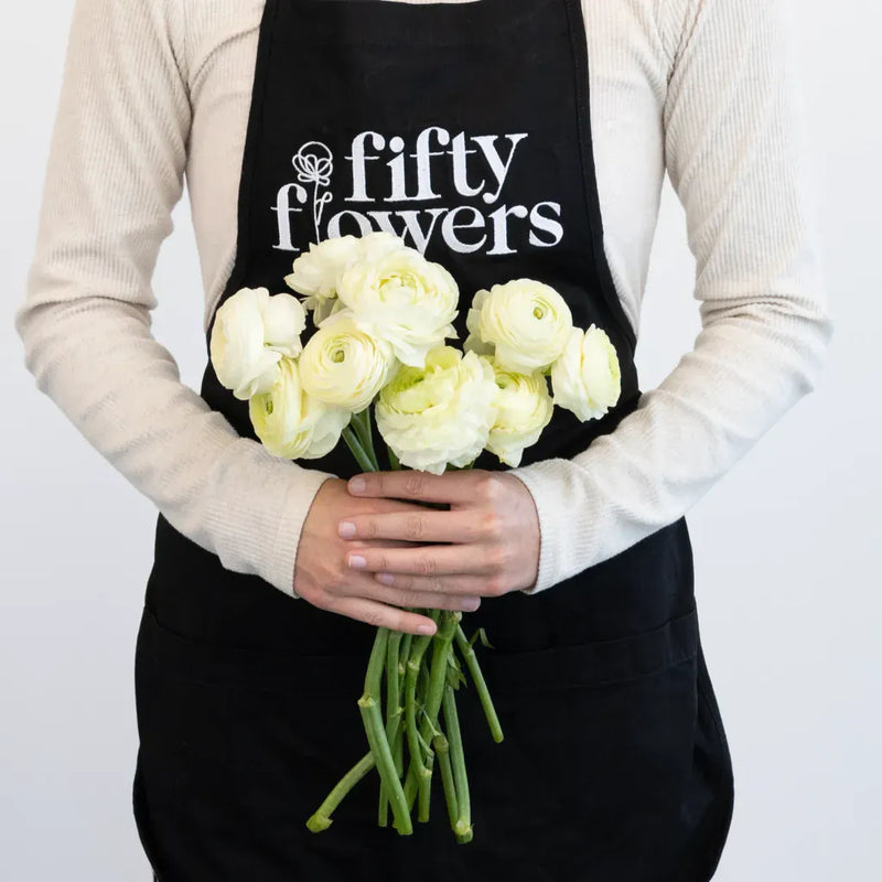 Champagne Wholesale Ranunculus Flowers Apron - Image