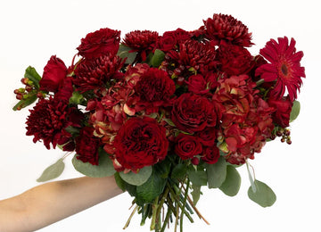 Cherry Coded Flower Bouquet Hand - Image