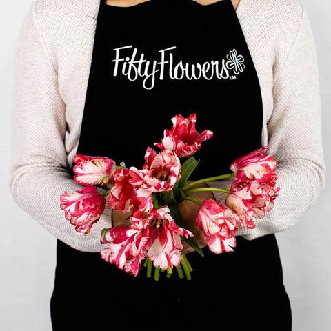 Cherry Splash Parrot Tulip Apron - Image