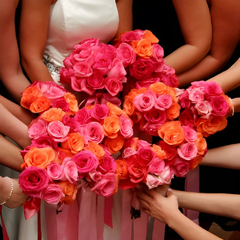 Rose and Rose Petal DIY Flower Kit Bunch