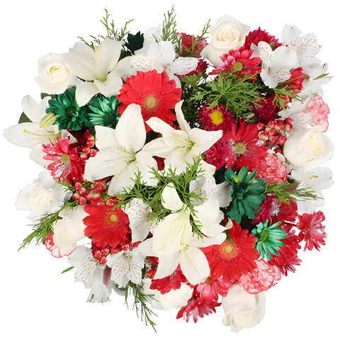 Traditional Christmas Flower Centerpieces
