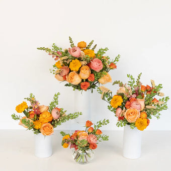 Citrus Punch Flower Centerpiece Close Up - Image