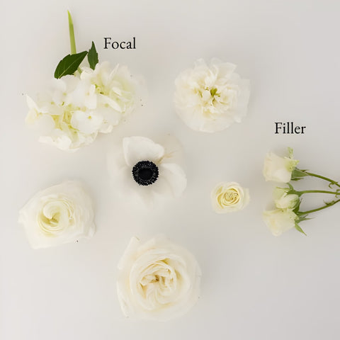 Classic Black And White Bouquet Bar Flower Kit Stem - Image