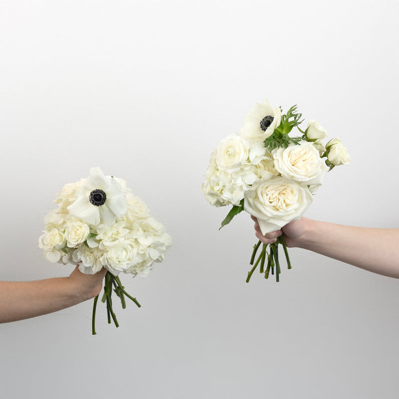 Classic Black And White Bouquet Bar Flower Kit Vase - Image