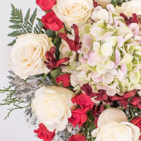 Classic Cheer White Rose Bouquet