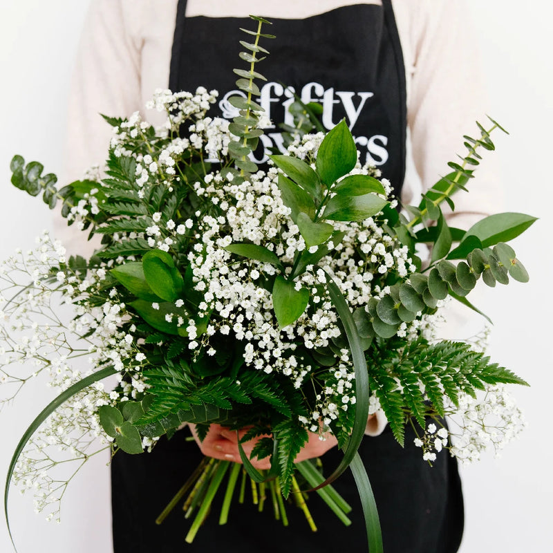 Classic Wedding Greenery Flower Centerpiece Apron - Image